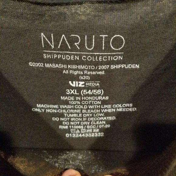 Naruto Shippuden Collection Naruto Uzumaki Black T-shirt. Men's Size 3XL - Picture 4 of 4